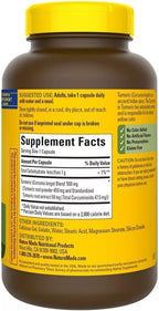 Nature Made Turmeric Curcumin 500 milligram. Capsules (Antioxidant) Value Size 180 Ct