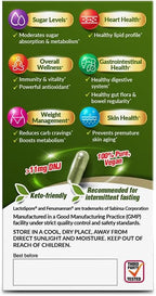 LABO Nutrition Mulbiotic Capsule, Organic Mulberry Leaf Extract + LactoSpore Probiotic & Fenumannan Prebiotic, for Healthy Carb Cravings Support, Vegetarian, Non-GMO
