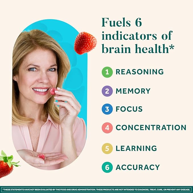 NEURIVA Plus Brain Supplement for Memory, Focus & Concentration + Cognitive Function with Nootropics Phosphatidylserine and Neurofactor, VIT B6 & B12, Strawberry Flavor, 50 Gummies (3 Pack)