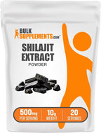 BulkSupplements.com Shilajit Extract Powder - Fulvic Acid Supplement, Shilajit Supplement - Gluten Free, 500mg per Serving of Shilajit Powder, 10g (0.35 oz) (Pack of 1)