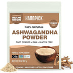 HANDPICK Ashwagandha Root Powder (397g/14oz) No Fillers, No Additives | Finest Grade A Root Powder - Withania Somnifera | Non-GMO & Raw from India