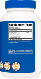 Nutricost Grape Seed Extract 240 Capsules for 240 Servings Per Bottle - GMO Free and Gluten Free, Vegetarian Friendly