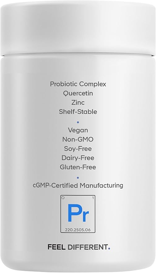 Codeage Probiotic+ 50 Billion CFU** Supplement - 12-Strain Probiotic Blend, Organic Prebiotic Fiber, Postbiotics, Vitamin D3, Zinc Bisglycinate, Quercetin - for Men & Women - Non-GMO - 30 Capsules