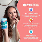 FIRST DAY Women’s Brain Gummies for Focus, Memory & Clarity | Cognizin® Citicoline + Phosphatidylserine | Natural Sustained Energy, Peach Flavor, Vegan, Non-GMO | 30-Day Supply