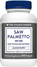 The Vitamin Shoppe Saw Palmetto Extract 160mg, Supplement for (300 Softgels)
