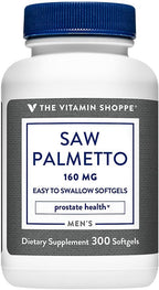The Vitamin Shoppe Saw Palmetto Extract 160mg, Supplement for (300 Softgels)