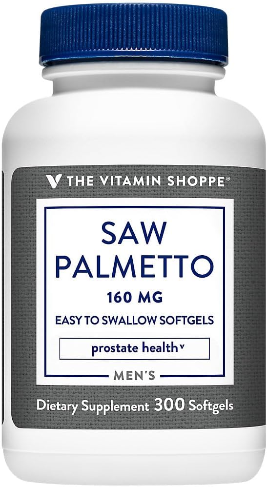 The Vitamin Shoppe Saw Palmetto Extract 160mg, Supplement for (300 Softgels)