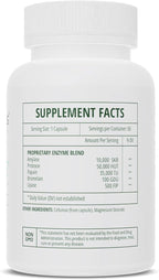 InterPlexus Mega-Polyzyme - Full Spectrum Vegetarian Digestive Enzymes with Bromelain for Gastrointestinal Support - Gluten Free, Dairy Free, Soy Free - 60 Capsules (60 Servings)
