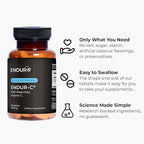 Endur ENDUR-C Vitamin C with Rose Hips, Supports Collagen Production, Antioxidant Protection & Gentle Digestion, Gluten Free, 1000mg (60 Tablets)