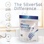 Silver Biotics Colloidal Silver Lozenges | 60 PPM Ag₄O₄ SilverSol | Immune Support + Throat Soothing Lozenges | Honey | 21 Count