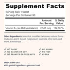EZ Melts Dissolvable B12 2,500 mcg - Vitamin B12 for Energy & Immune Support - Non-GMO, Vegan & Gluten-Free - Red Cherry - 90 Sublingual Tablets (90 Servings)