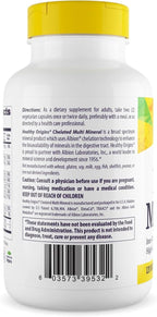 Healthy Origins Chelated Multi Mineral, 120 Veggie Capsules - Featuring Albion Minerals TRAACS High Bioavailability Complex - Supports Bone Health, Immune Function & Metabolic Wellness