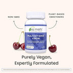 EZ Melts Multivitamin + Iron - Daily Multivitamin for Women & Men - Supports Healthy Energy Levels & Antioxidant Protection - Non-GMO & Vegan - Tropical Cherry - 60 Dissolvable Tablets (30 Servings)