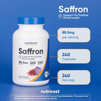 Nutricost Saffron Extract 88.5mg, 240 Capsules - Veggie Caps, Non-GMO, Gluten Free (Pack of 2)
