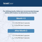 SciatiEase Sciatic Nerve Health Support Supplement - Nerve Support Formula with AlphaPalm, Pea, Vitamin B Complex, Alpha Lipoic Acid 300mg - 3 Bottles