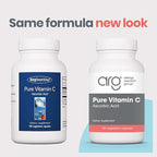 Allergy Research Group ARG Pure Vitamin C - 2 g Ascorbic Acid - Antioxidant & Immune System Support - Unbuffered Supplement - Hypoallergenic - 50 Servings - 100 Capsules