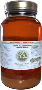 Hawaii Pharm Saw Palmetto Alcohol-Free Liquid Extract, Professional Grade, Small Batch Crafted Saw Palmetto (Serenoa Repens) Dried Berry Glycerite Natural Herbal Supplement, 32 fl.oz