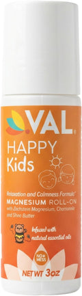 VAL Magnesium Roll-On for Kids | Gentle Zechstein Magnesium Chloride | Relaxation for Daytime & Bedtime | Calm & Mood Support | with Chamomile, Shea Butter & Essential Oils | USA Made | 3oz