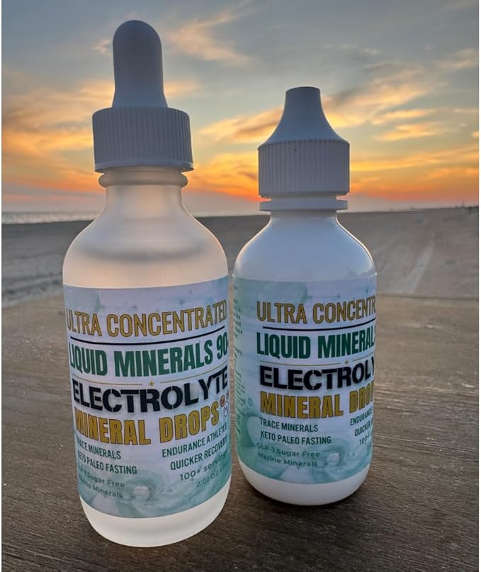 Baja Liquid Electrolytes | Ultra-Concentrated Drops (2 oz) -Natural Organic Non GMO | 100 Servings- Keto Vegan Paleo GLP 1- BAHA Minerals w- Magnesium Potassium (2oz Glass Dropper)