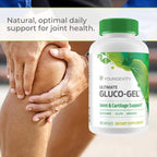Youngevity Ultimate Gluco-Gel -for Bones, Tendons, Bones & Cartilage | Contains Glucosamine, Gelatin & Manganese | 120 Capsules | 4 Bottles