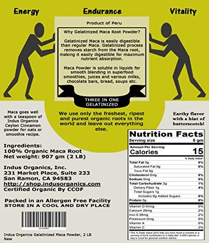 Maca Powder (Mixed), 4 Lb Bag, Gelatanized, Pre-Washed, Premium Quality, Non-GMO, Freshly Packed