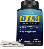 Sunergetic Premium DIM Supplement – 150mg diindolylmethane, Broccoli, Calcium D-Glucarate & Bioperine for Men & Women – DIM Complex for Menopause Support & Balance - 60 Capsules