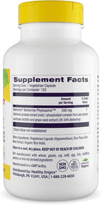 Healthy Origins Berberine Phytosome 550 mg, 120 Veggie Capsules - Bioavailable Berberis Aristata Extract - Supports Metabolic Health, Body Composition, Advanced Phytosome Technology - 4 Month Supply