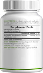 Magnesium Complex 1,000mg, 240 Capsules – Triple Magnesium Complex with Magnesium Glycinate, Citrate, Oxide – Mineral Supplements with Max Strength Elemental Forms + 100% Chelated & Purified