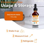 LIQUIDHEALTH USDA Organic Vitamin B Complex Drops for Men & Women - Natural Energy, Improved Focus, Memory & Mood, Immune Support, Metabolism Boost - USA Made, Extra Strength, Sugar Free, Vegan (2 oz)