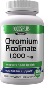 Chromium Picolinate 1,000 mcg Mineral Supplement, Superior Apsorption, Chromium Supplement, 100 Servings