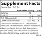 Carlson - Elite DHA Gems, 1000 mg DHA, Wild Caught, Sustainably Sourced, Brain Function & Healthy Vision, 60 Softgels