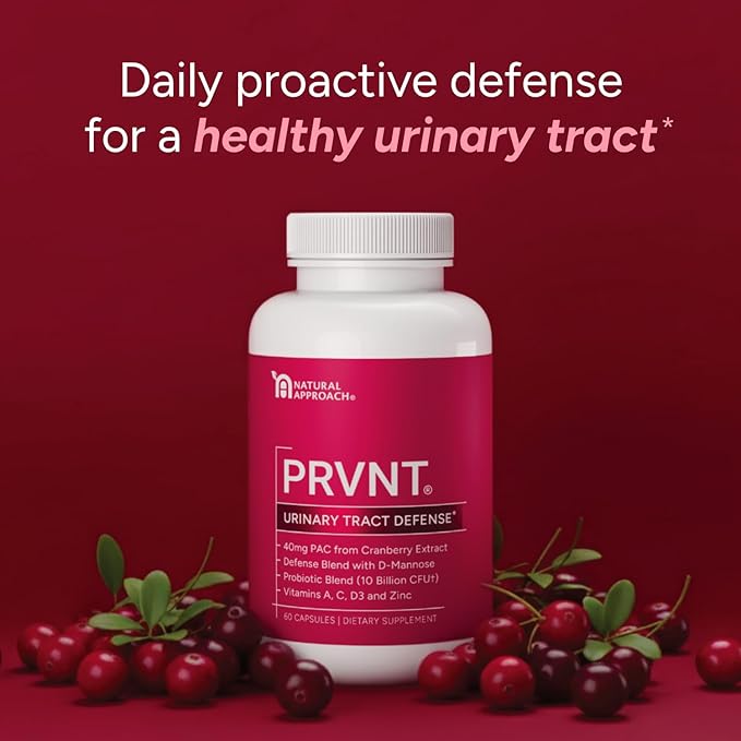Urinary Tract Defense with Cranberry PAC, D-Mannose, Probiotics & Vitamins | UTI Avoidance & Bladder Support Supplement | Most Powerful Cranberry Pills for Women & Men | USA Manufactured | 60 Capsules