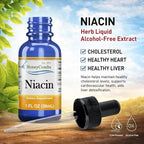 Vitamin B3-Niacin 80mg Niacin Equivalent Drops – Vitamin B Liquid Niacin Drops – Alcohol-free, Non-GMO Niacin Supplement 1oz