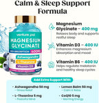 60 Day Supply Magnesium Glycinate 400mg Gummies with Ashwagandha, L-Theanine, CoQ10, Vitamin D3 & B6, Sugar Free Magnesium Gummies for Adults & Kids, Stress Relief, Sleep & Calm, Vegan, Gluten Free