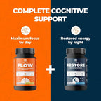 FLOW – Nootropic Brain Supplement for Focus, Memory, Creativity&Mental Clarity – Complete Daytime Cognitive Support with Lion’s Mane, Bacopa, Ginkgo, Guayusa | Vegan, Gluten-Free, Lab-Tested