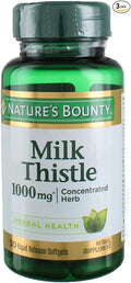 Nature's Bounty Milk Thistle 1000 mg, 50 Softgels (3 Pack)