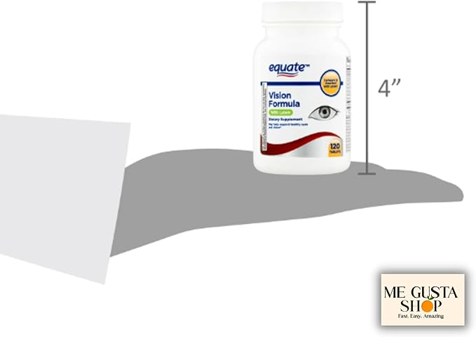 Equate Vision Formula with Lutein Tablets Dietary Supplement, 120 Count + me Gusta Sticker