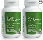 NatureCity True-Curcumin Turmeric Supplement | Non-GMO Tumeric and Curcumin 500mg Curcuma Capsules Vitamin Supplements | Up to 700% Increase in Absorption (60 Day Supply) | Supports Joints