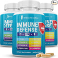 JB Wellness Co Immune Support 8 in 1 Capsules - Zinc Supplement, Vitamin D3, Vitamin C and Elderberry - Immune Booster Supplement with Echinacea, Ginger Root, and Turmeric - [3-Pack, 180 Count]