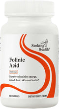 Seeking Health Folinic Acid - Methyl Free - Folinic Acid Supplement Supports Heart Health - Metabolically Active Alternative to Folate - 1360 mcg, 60 Lozenges