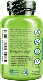 NATURELO Vegan DHA, Vegan Omega 3 Supplement, 120 Softgels, Supports Brain/Heart/Eye Health, Complements Prenatal Vitamins, Essential Fatty Acids, Omega 3 Supplement for Women & Men