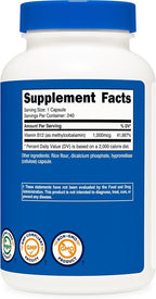 Nutricost Vitamin B12 (Methylcobalamin) 1000mcg, 240 Capsules - Vegetarian, Non-GMO & Gluten Free B12 Supplement (Pack of 2)