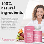 Liposomal Glutathione Softgels 1500MG, Reduced Glutathione Supplement with Vitamin C, Better Absorption, Non-GMO Powerful Antioxidant for Healthy Aging, Detox, Immune Health, 60 Softgels