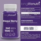 LongLifeNutri Vitamin K2 MK-7 100 mcg & Maqui Berry 1000 mg Bundle – 120 Veg Capsules + 240 Veg Capsules, 4-Month Supply, Bone, Circulation & Antioxidant Support, Lab Tested, Non-GMO, Made in USA