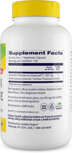 Healthy Origins Quercetin Phytosome 500 mg (Quercefit, High Bioavailability, Immune Support, Respiratory Support, Vegan, Non-GMO, Gluten Free), 120 Veggie Caps