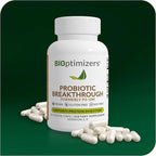 BIOptimizers Probiotic Breakthrough – Lactobacillus Plantarum OM Probiotics & Prebiotics Health Supplement for Gut, Digestive & Immune Support Probiotics for Women Men Elderly– 60 Vegan Capsules