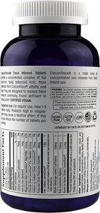 Trace Minerals ConcenTrace Trace Minerals Tablets - Daily Supplement for Overall Wellness - Natural Energy, Bone Strength, Healthy Connective Tissue & Immune System Support - 90 Count (30 Servings)