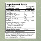 Optimal Health Systems Whole C Chewable | Potent Vitamin C from Whole Foods | Acerola Cherry, Orange Fruit, & Black Currant + Bioflavenoids | 60 Tablets