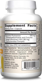 Jarrow Formulas Curcumin Phytosome 500 mg - 60 Veggie Capsules - Formulated with Meriva - Antioxidant Support Supplement - Joint Health & Support - 60 Servings