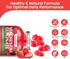 Magnesium Glycinate Gummies 1000mg, High Absorption Sugar Free Magnesium Potassium Supplement for Relaxation, Stress Relief, and Sleep Support for Adults & Kids - 90 Strawberry Gummies